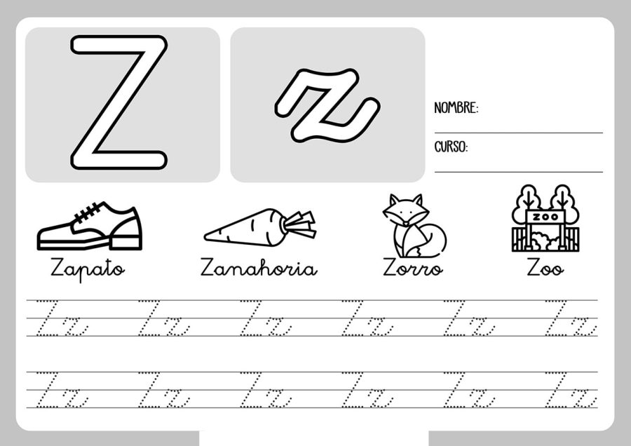 Fichas de la z minúscula 2