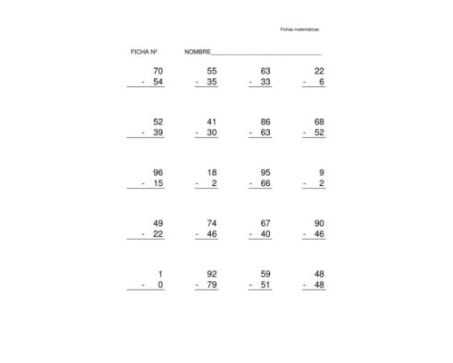 Restas con llevadas: concepto y aplicaciones 2