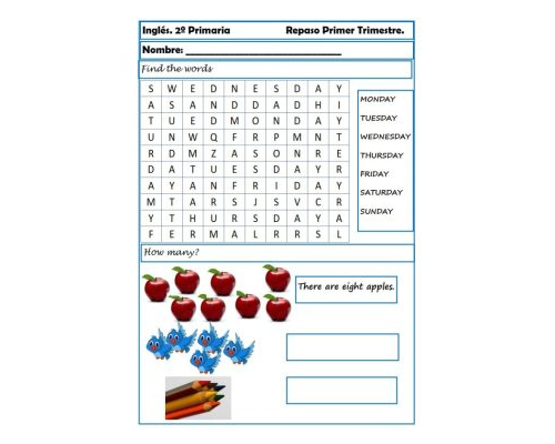 Refuerzo de la práctica de ejercicios de inglés interactivos 1