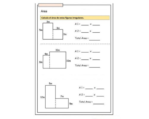 Fichas de áreas y perímetros