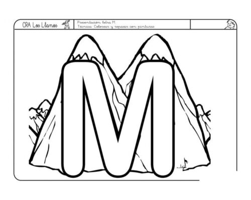 Fichas de la M para colorear 3