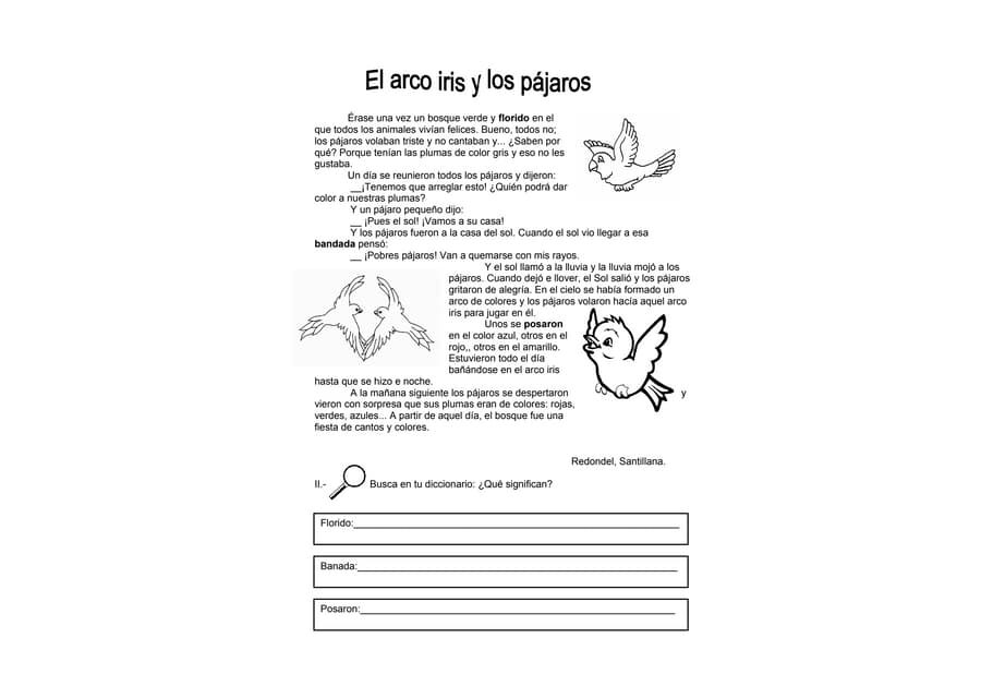 Fichas de pájaros para imprimir 3