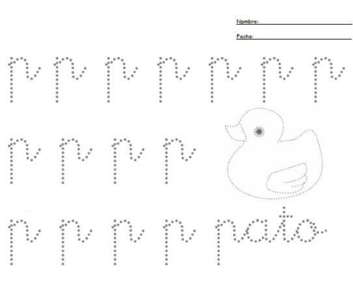 fichas de la p minúscula 1