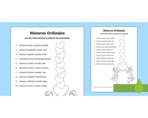 Celebraciones y eventos temáticos para practicar los números ordinales 1