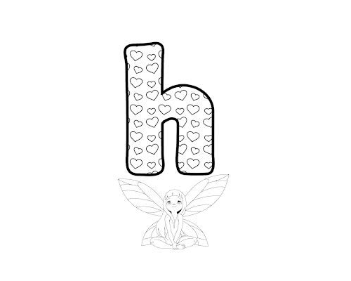 Fichas de la H para colorear 1