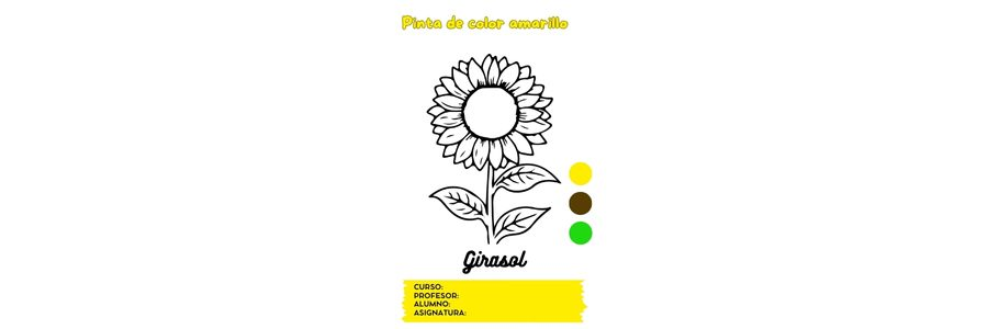 Fichas de color amarillo para colorear 3