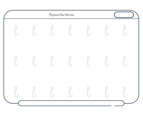 Fichas de la "l" minúscula 1