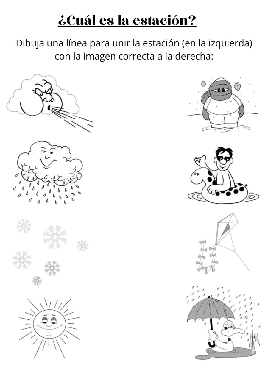 Fichas Estaciones del Año Lenguaje 3