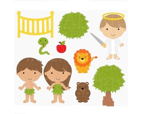 Fichas de Adán y Eva para imprimir 3