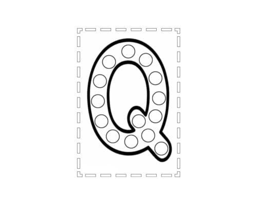 fichas de la Q para colorear 1