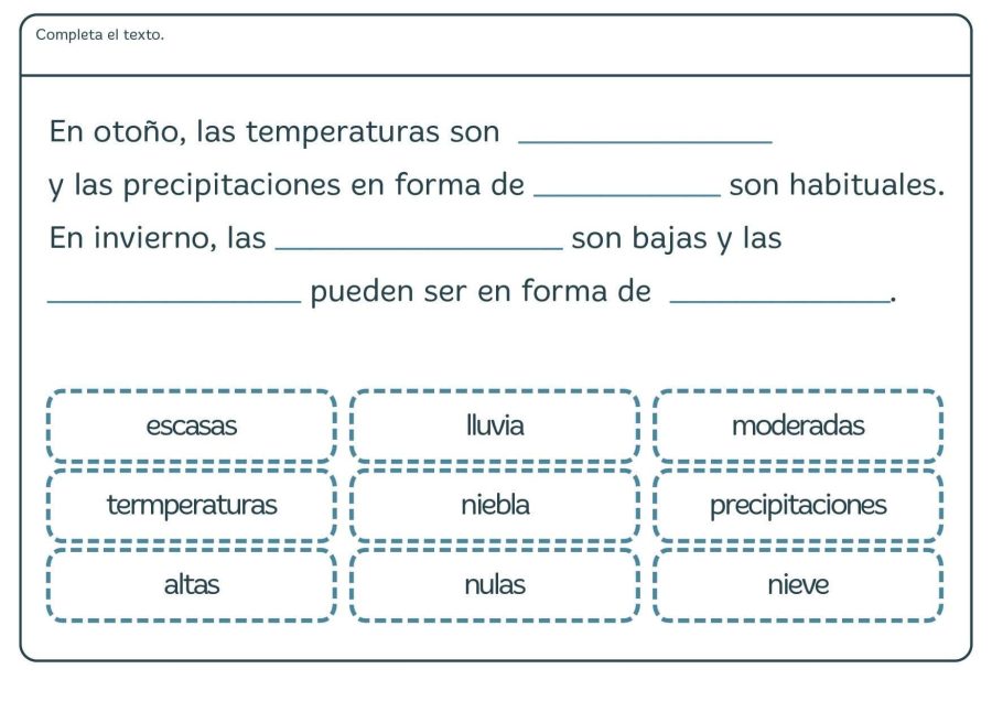 Integración de conceptos básicos de geología, química y biología en las fichas 1