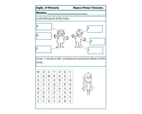 Fichas de inglés 2 primaria