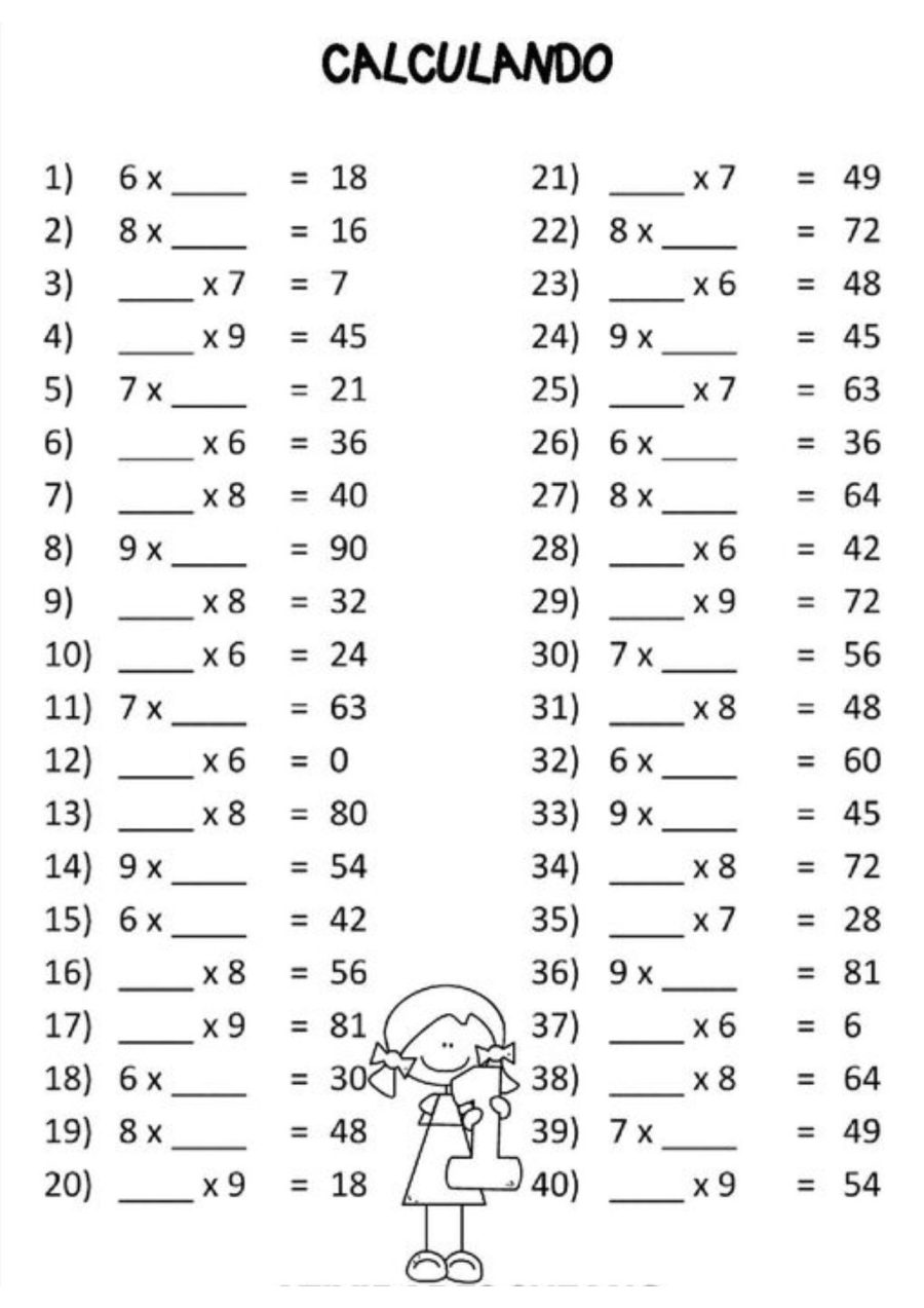 Fichas de Matemáticas 3 Primaria de Operaciones Básicas 3