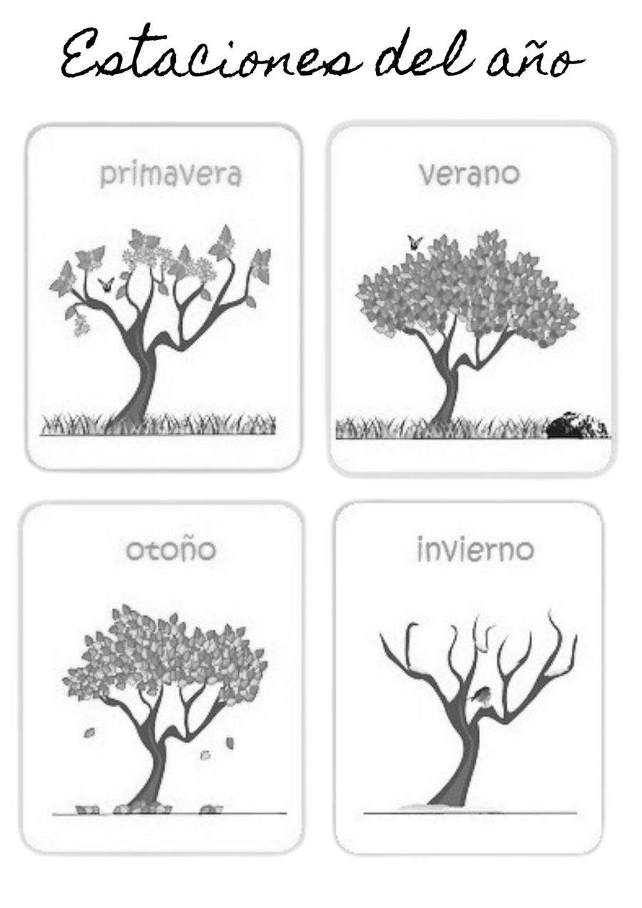 Fichas Estaciones del Año para Imprimir 2
