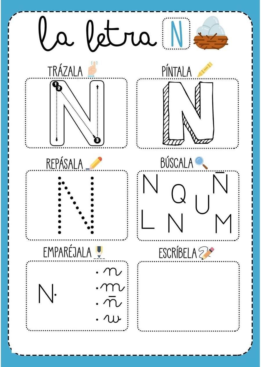 Fichas de la N mayúscula 1