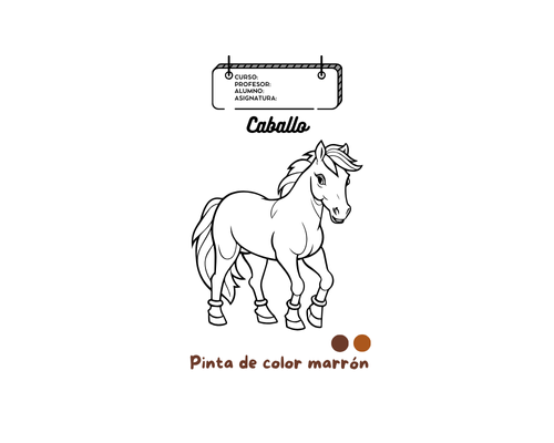 Fichas de color marrón para colorear 2