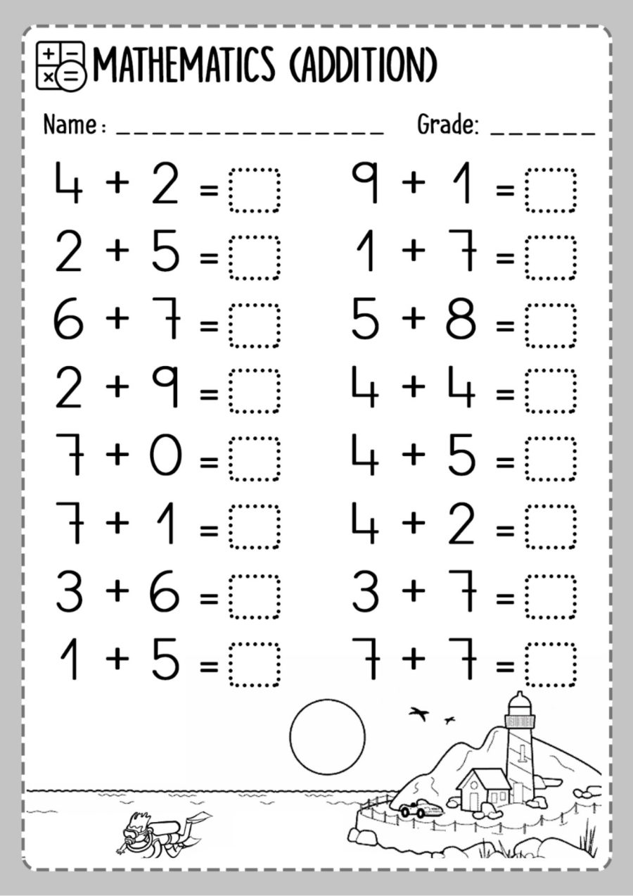 Fichas de Matemáticas 2 Primaria en Ingles 3
