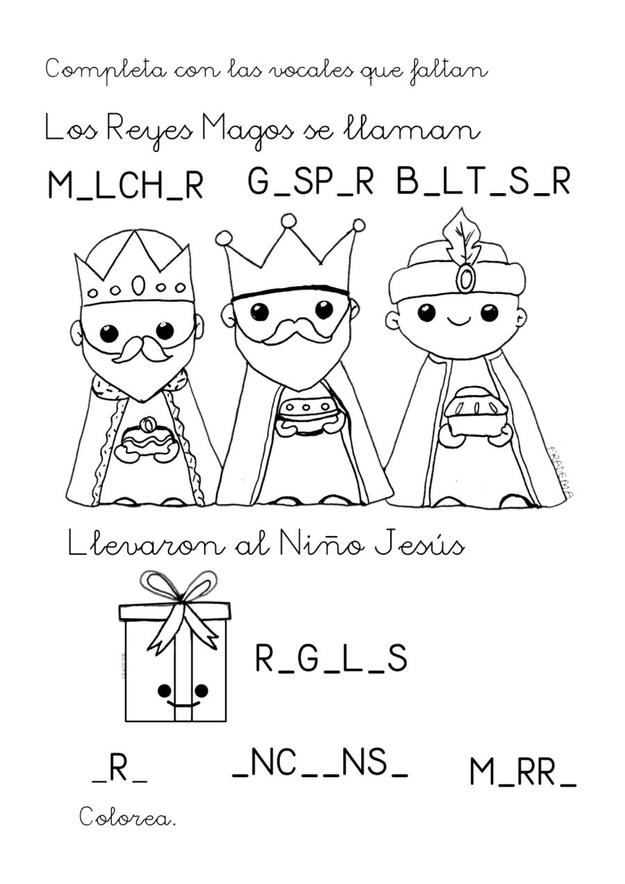 Ficha de Reyes Magos Decorar 2