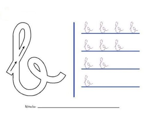 Fichas de la b minúscula 1