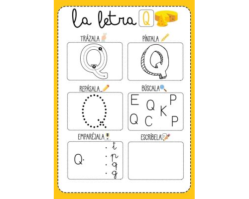 fichas de la Q para imprimir 1