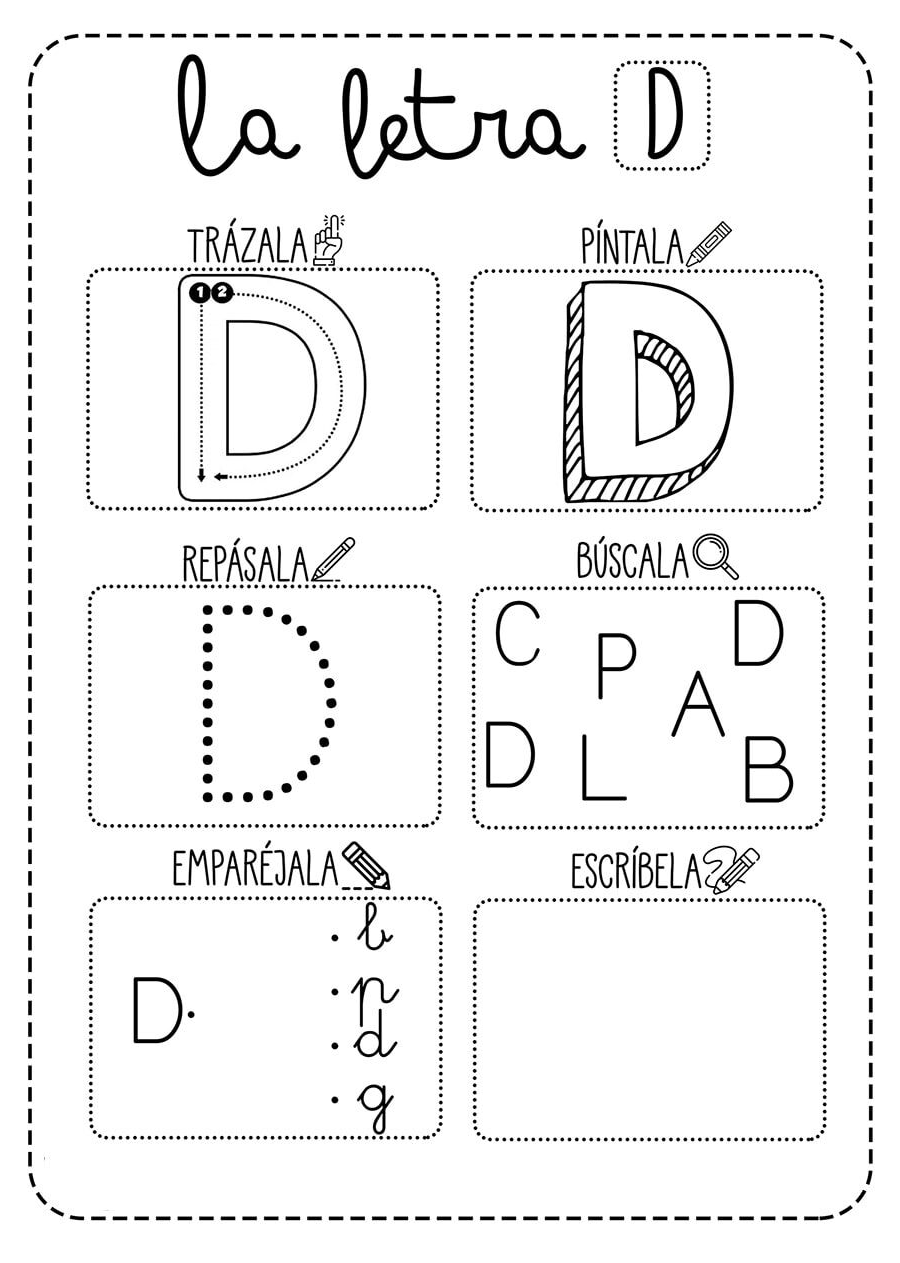 Fichas de la D para imprimir 3