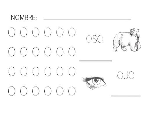Fichas de la O mayúscula 1