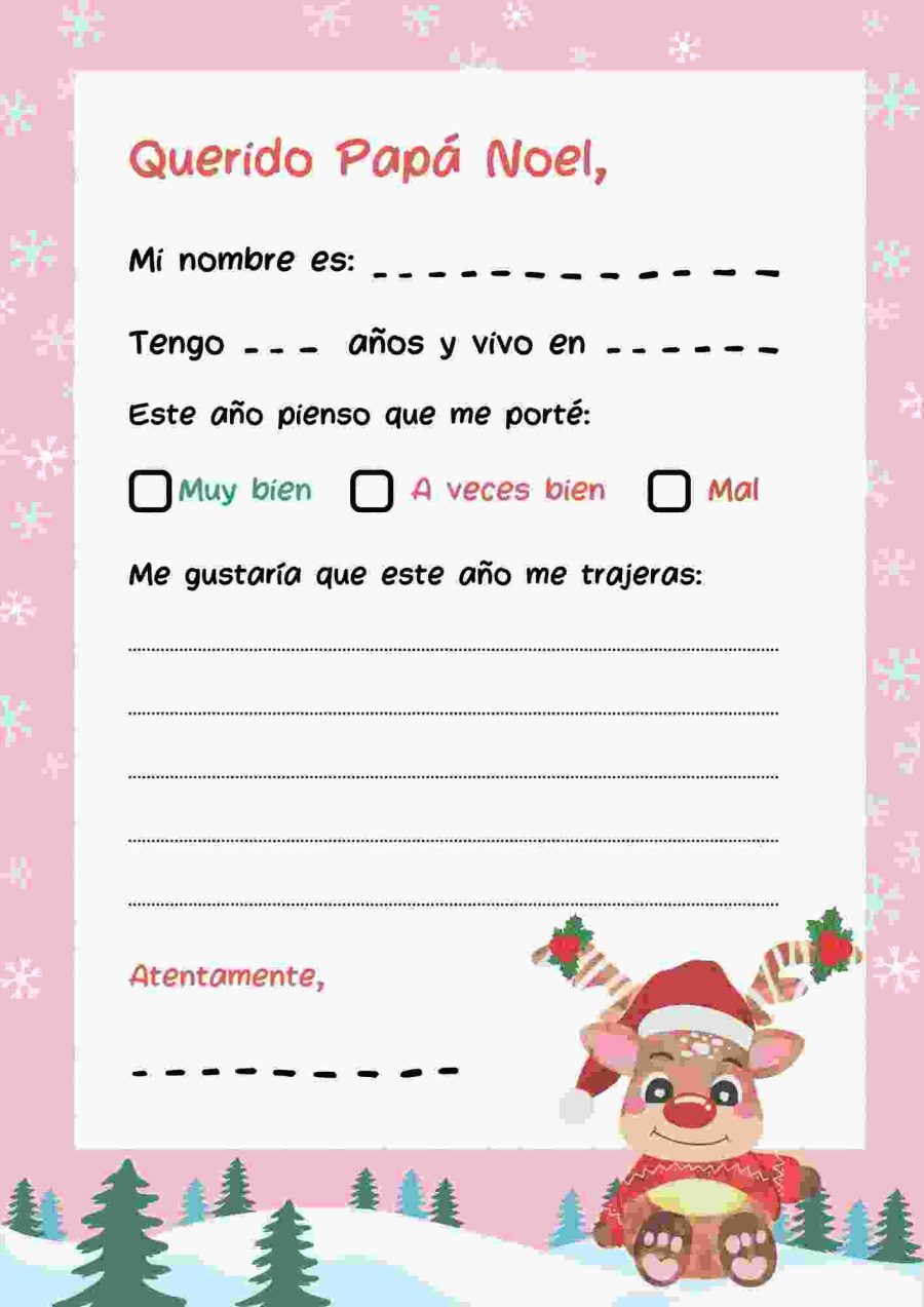 Fichas de navidad para Papá Noel 2