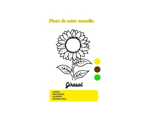 Fichas de color amarillo para colorear 3