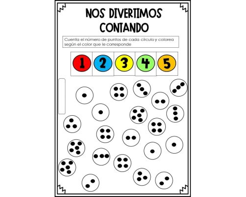 Fichas de colores para matemáticas