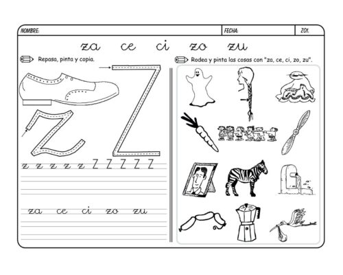 Fichas de la Z para imprimir 3