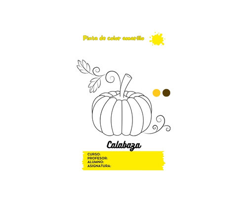 Fichas de color amarillo para colorear 1