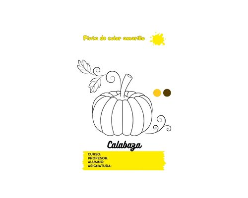 Fichas de color amarillo para colorear 1