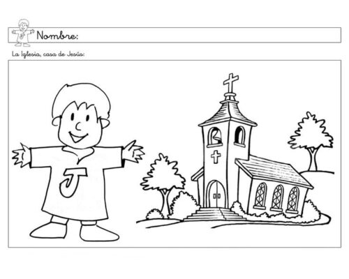 Fichas de Jesús para colorear 1