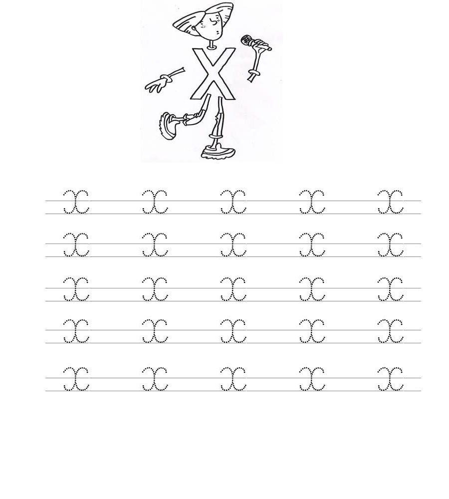 Fichas de la x minúscula 1