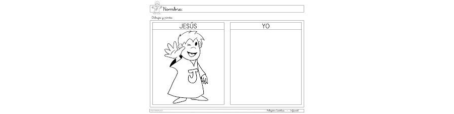 Fichas de Jesús para escribir 3