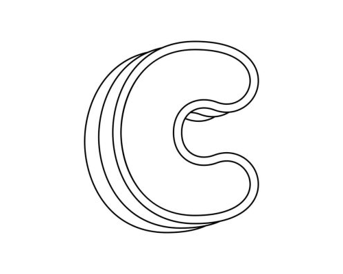 Fichas de la C para colorear 2