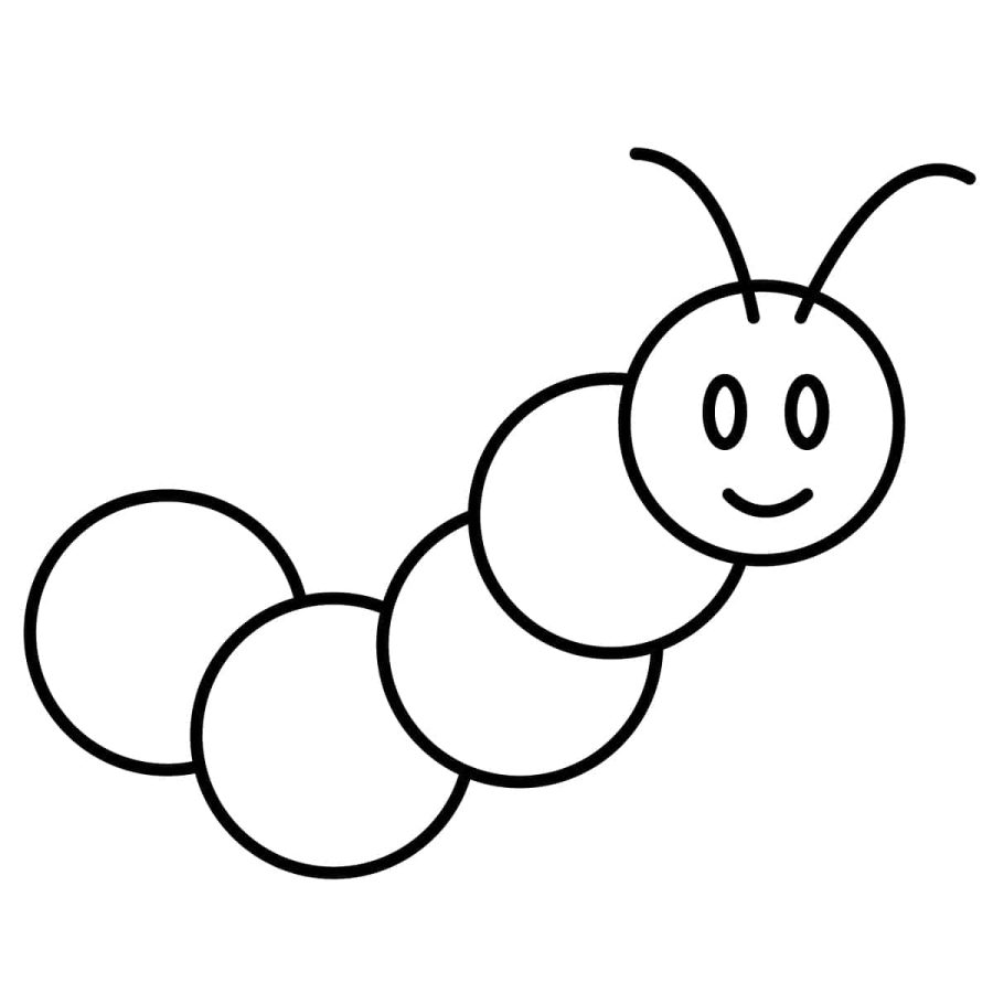 Fichas de gusanos para colorear 3