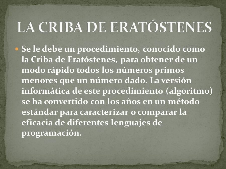 Qué es la criba de Eratóstenes 1