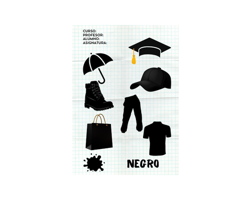 Fichas de color negro para imprimir 3