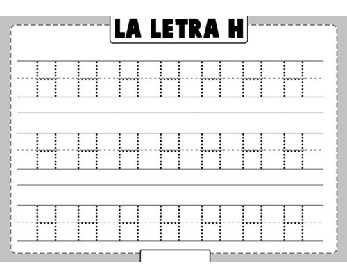 Fichas de la H para imprimir 3
