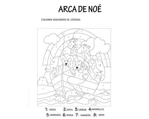Fichas del arca de Noé para imprimir 1