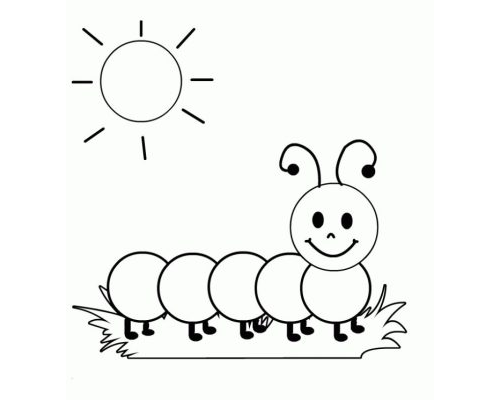 Fichas de gusanos para colorear 2