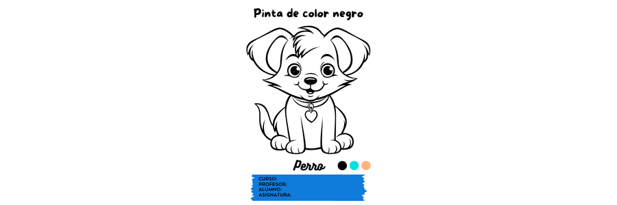 Fichas de color negro para colorear 3
