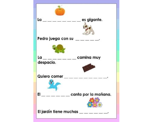 Oraciones para completar 3