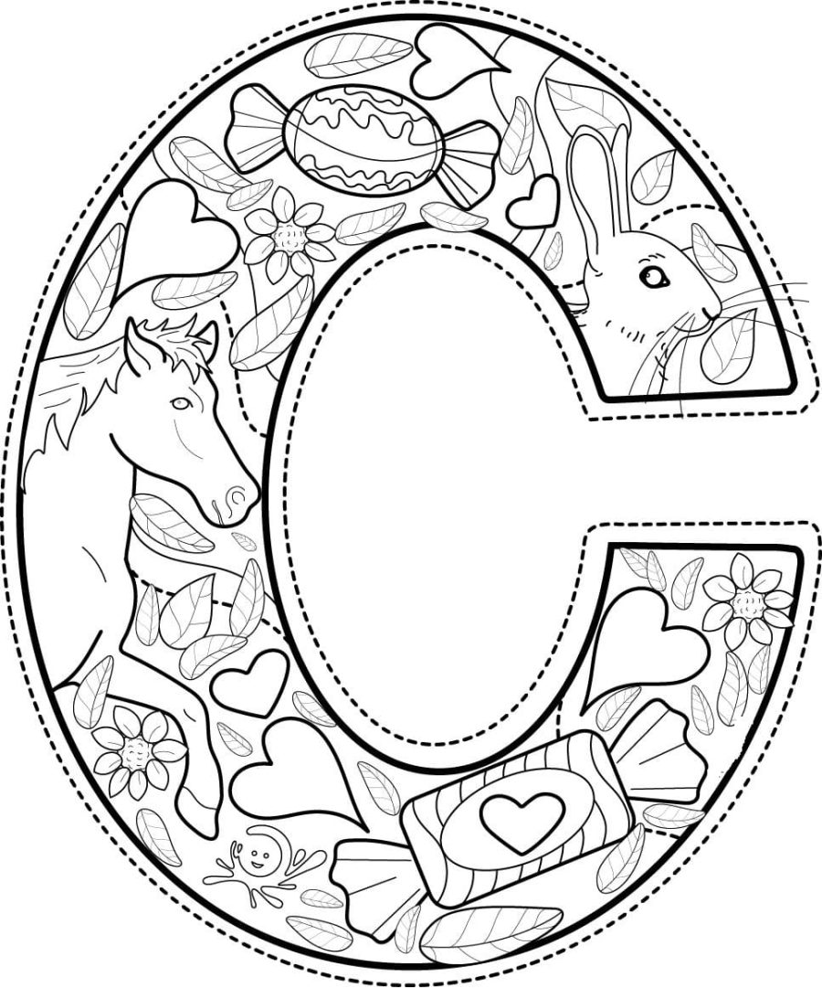 Fichas de la C para colorear 1