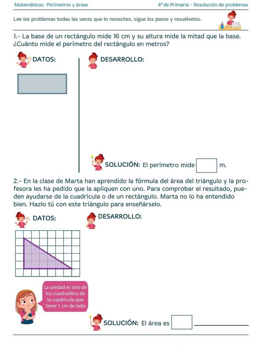 Ejercicios prácticos calcular áreas y perímetros en situaciones de la vida real 2