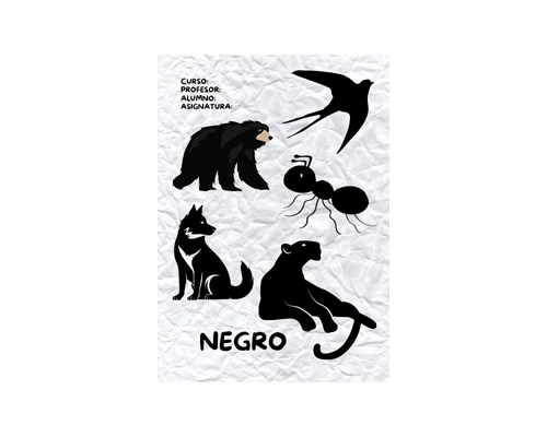 Fichas de color negro para imprimir 2