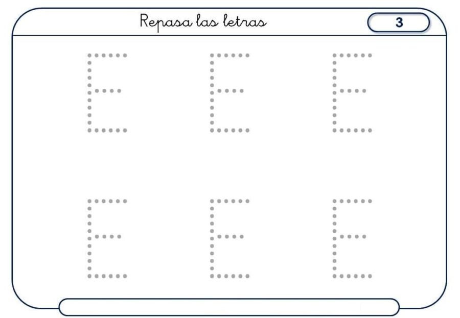 Fichas de la E mayúscula 2