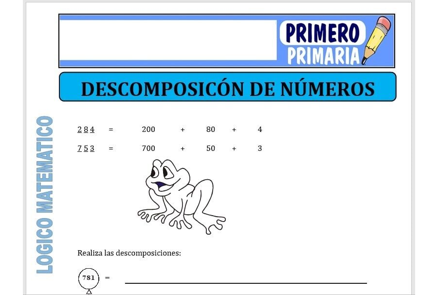 Utilidad de la ficha descomposicion de numeros en el aula 3