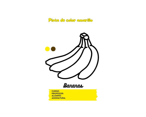 Fichas de color amarillo para colorear 2